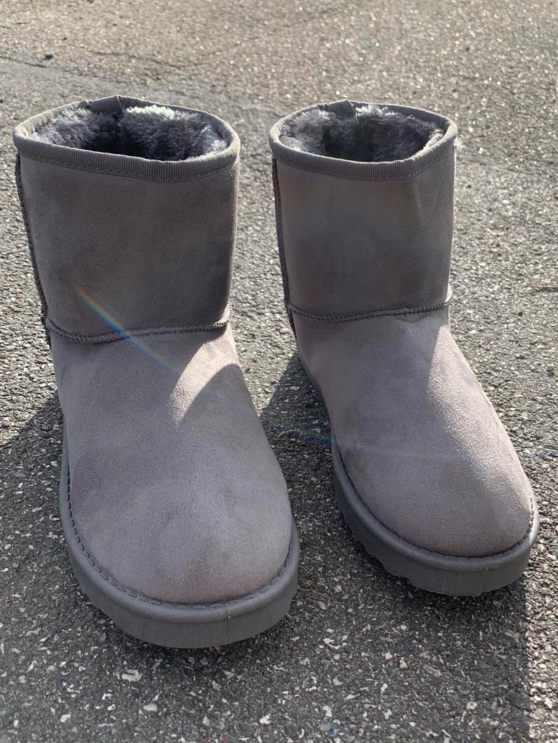 Teddy boots - grey