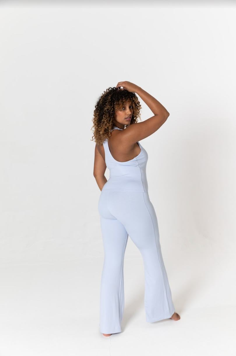 FLARED TROUSERS - HALOGEN BLUE