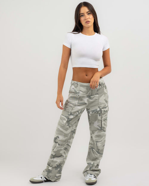 Steel Grey Camo Cargo Pants