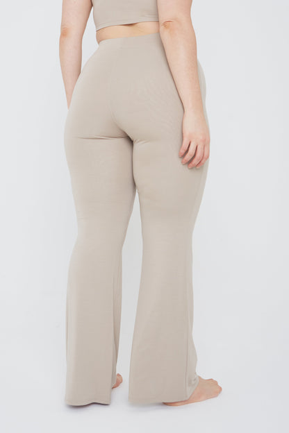 FLARED TROUSERS - SAND