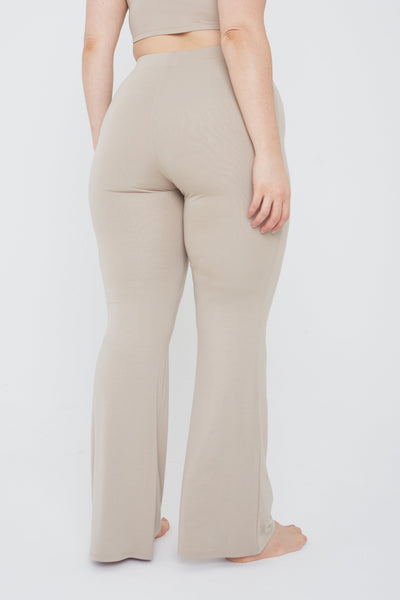 FLARED TROUSERS - SAND