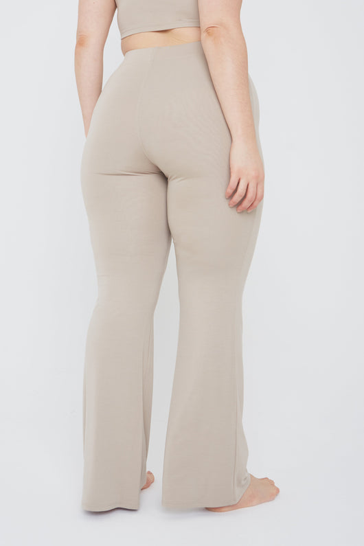 FLARED TROUSERS - SAND