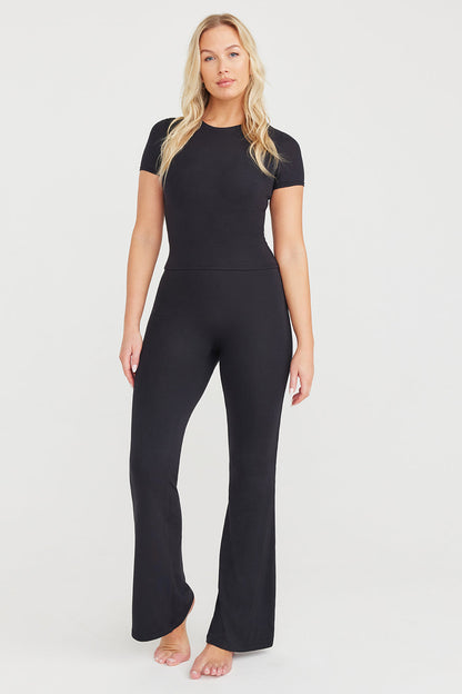 FLARED TROUSERS - SHADOW BLACK
