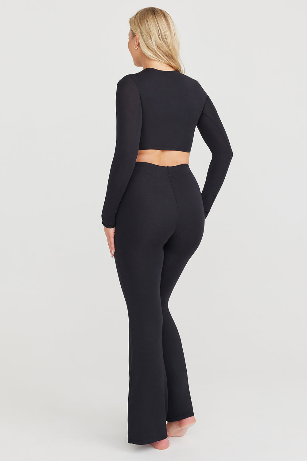 FLARED TROUSERS - SHADOW BLACK