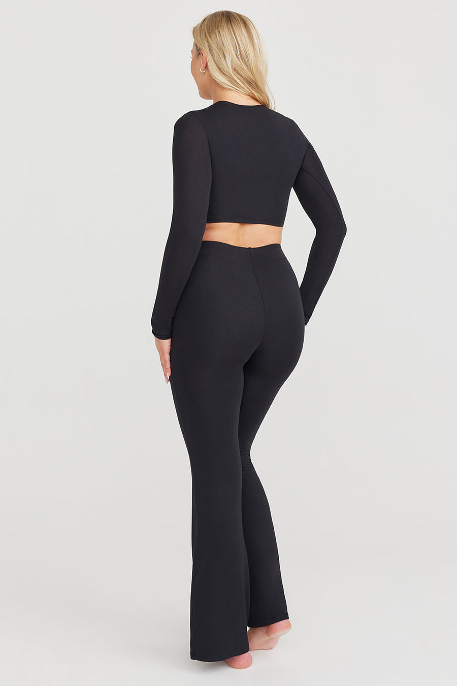FLARED TROUSERS - SHADOW BLACK