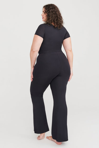 FLARED TROUSERS - SHADOW BLACK