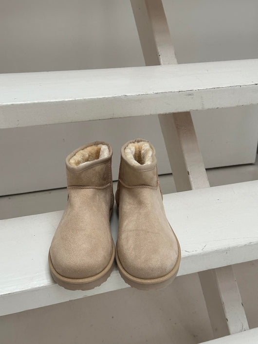 Teddy boots short - Light beige