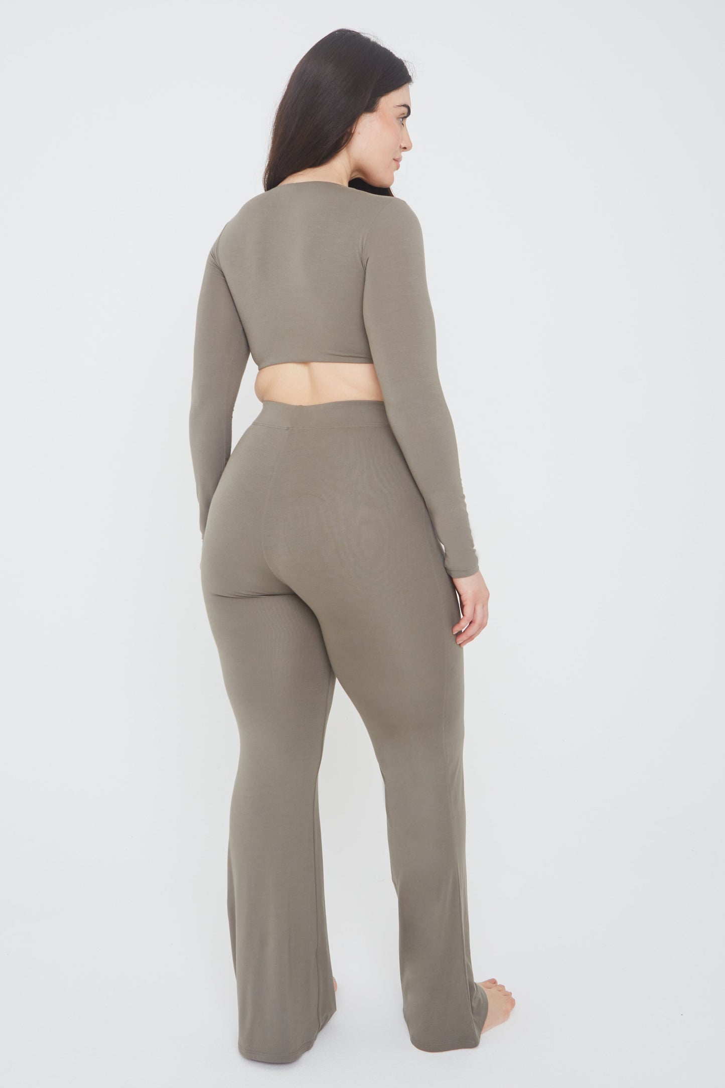 FLARED TROUSERS - VINTAGE KHAKI