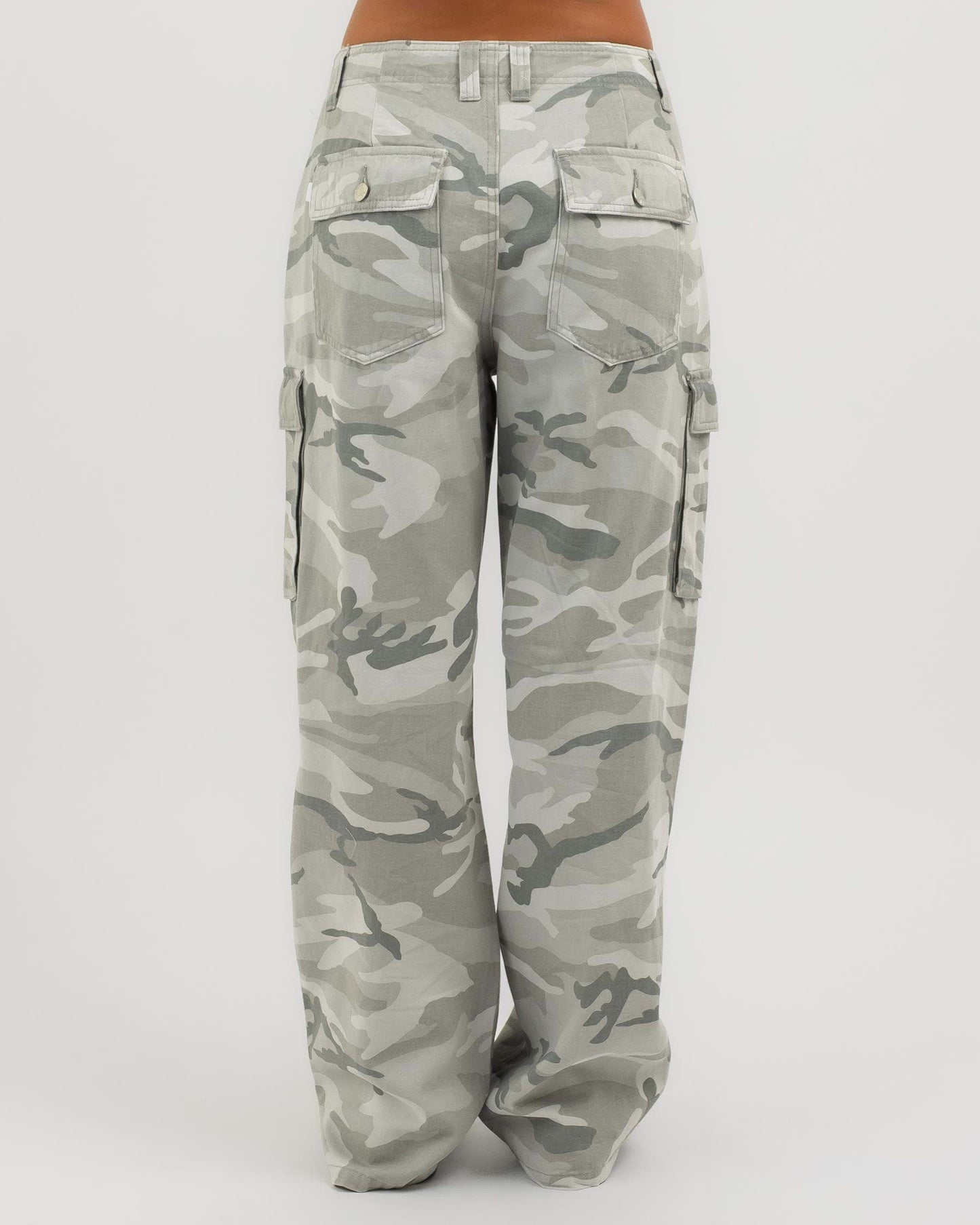 Steel Grey Camo Cargo Pants