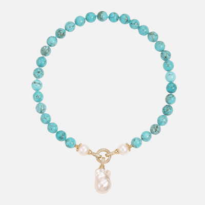 Azure Pearl Necklace