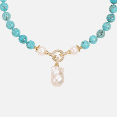 Azure Pearl Necklace
