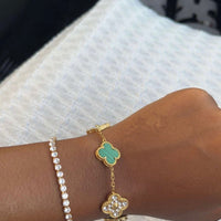Green Diamanté Raya Bracelet