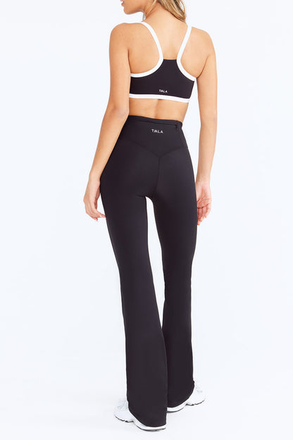 SKINLUXE HIGH WAISTED FLARED LEGGING - SHADOW BLACK