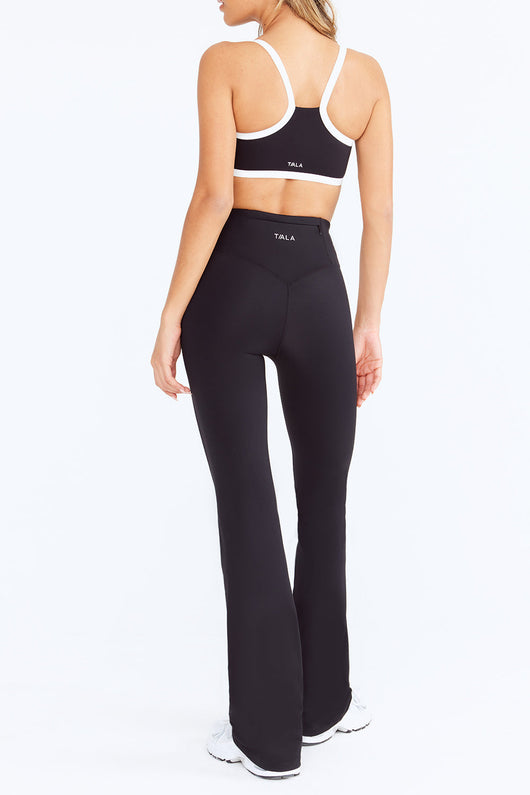 SKINLUXE HIGH WAISTED FLARED LEGGING - SHADOW BLACK