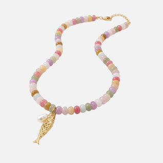 Candy Bead Fish Necklace