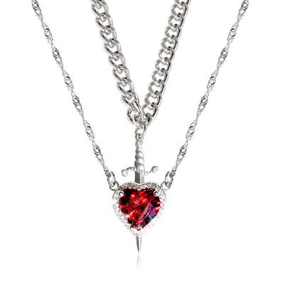 HEART AND DAGGER NECKLACE