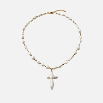 Pearl Cross Necklace