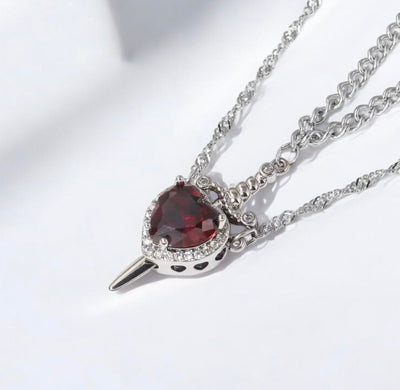 HEART AND DAGGER NECKLACE