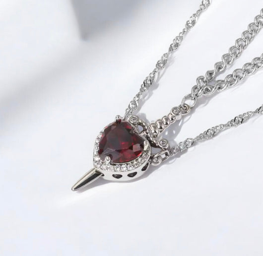HEART AND DAGGER NECKLACE