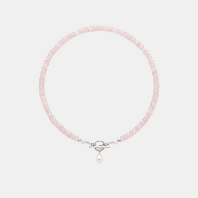 Pink Bead Pearl Necklace