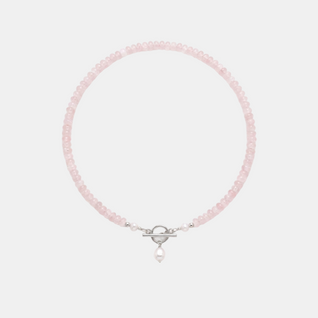 Pink Bead Pearl Necklace