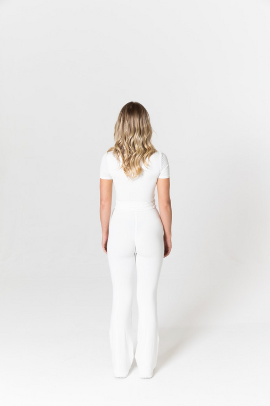FLARED TROUSERS - COCONUT MILK