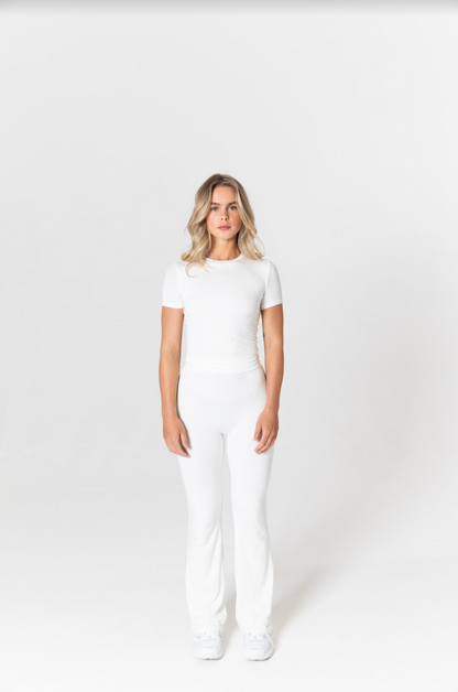 FLARED TROUSERS - COCONUT MILK