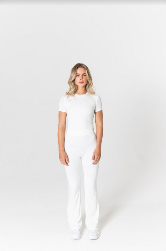 FLARED TROUSERS - COCONUT MILK
