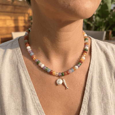 Candy Bead Fish Necklace