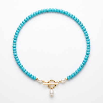 Lagoon Bead Pearl Necklace