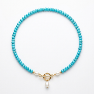 Lagoon Bead Pearl Necklace