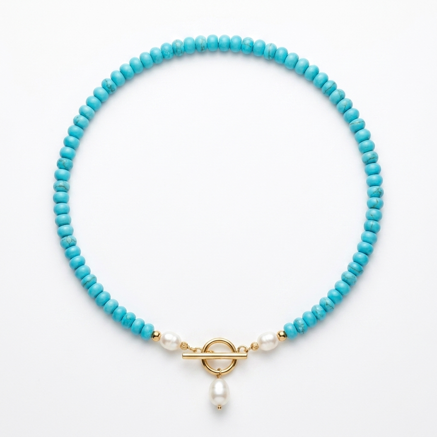 Lagoon Bead Pearl Necklace