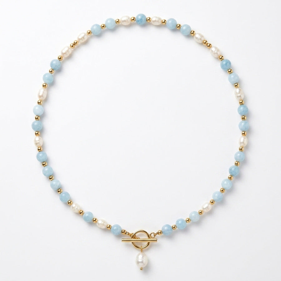 Coastal Blue Pearl Necklace
