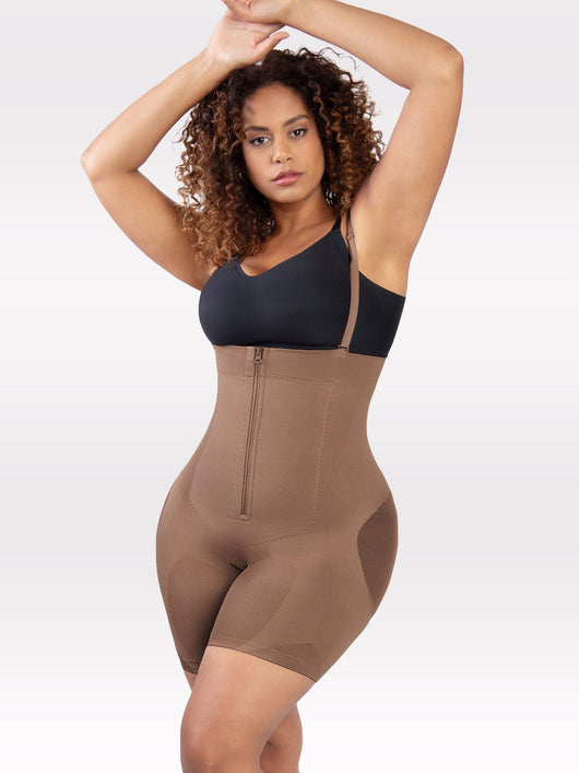 Latex Tummy Control Shapewear Mesh Butt Lifter Bodysuit