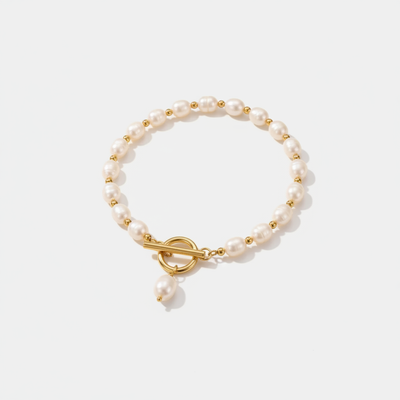 Classic Freshwater Pearl Toggle Bracelet