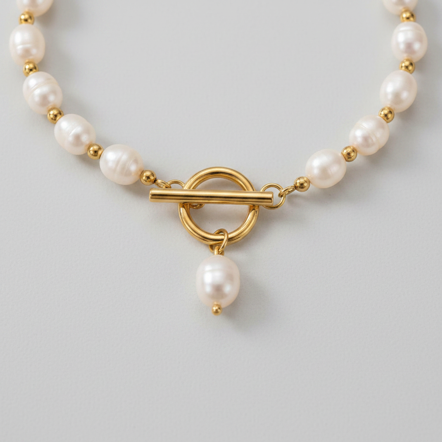 Classic Freshwater Pearl Toggle Bracelet